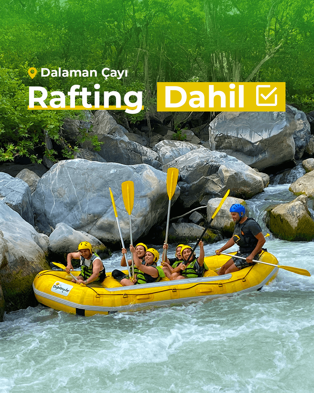 FETHIYE EKSTREM MULTI AKTIVITE TATIL PAKETI - DALAMAN ÇAYI RAFTING DAHIL