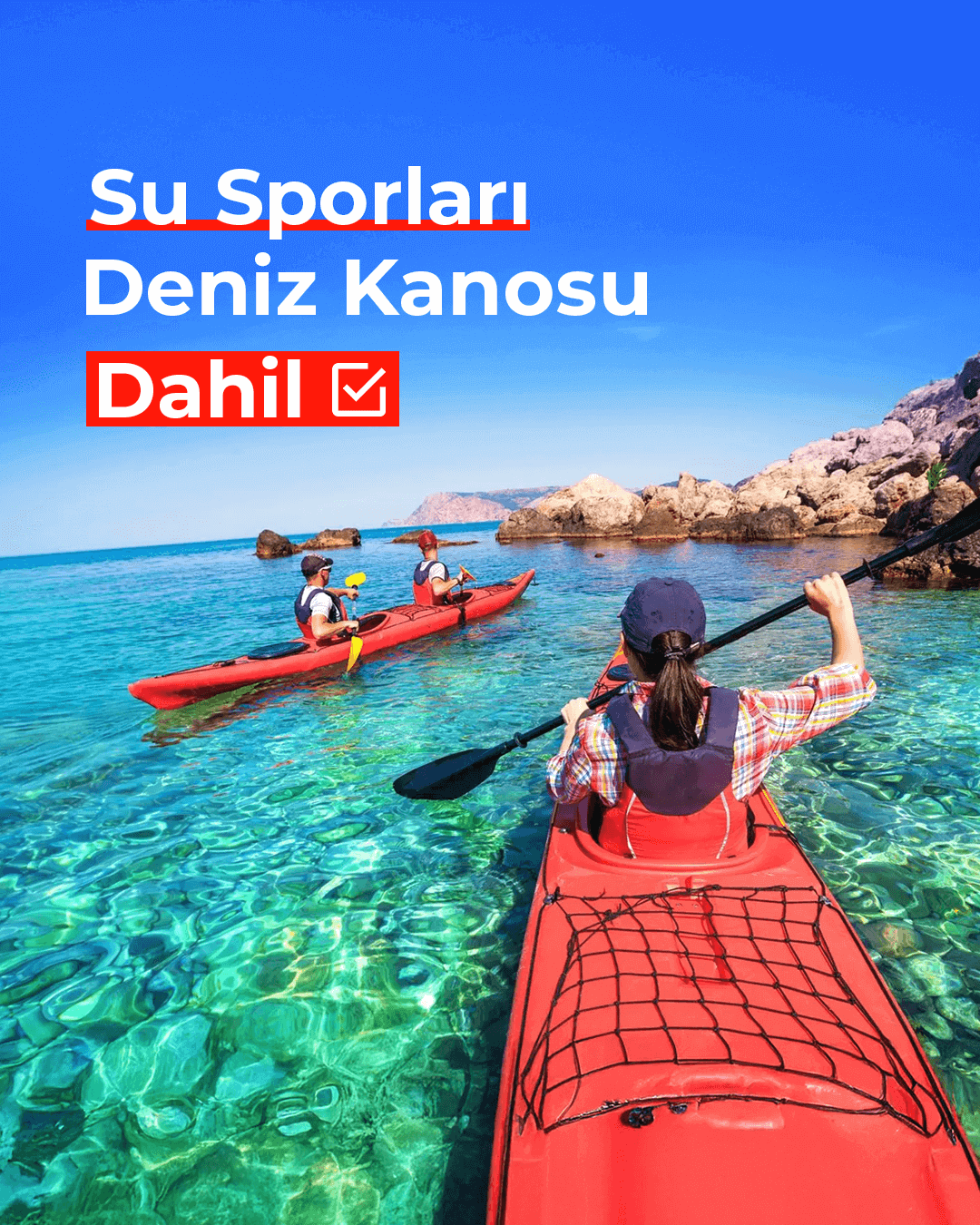 MARMARIS EKSTREM MAXI AKTIVITE TATILI - SU SPORLARI - DENIZ KANOSU