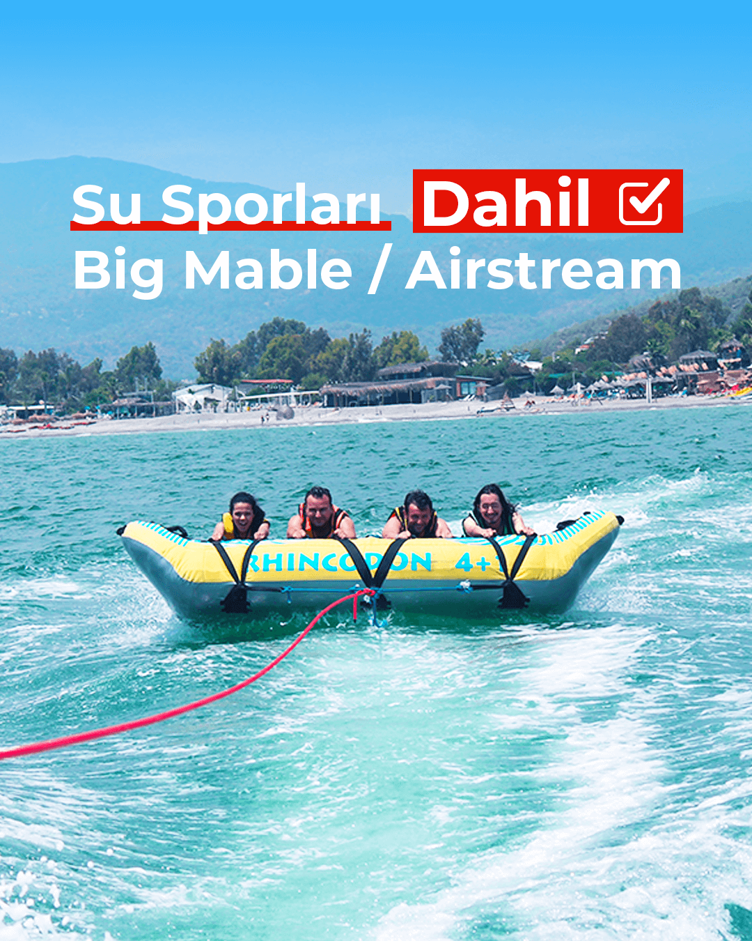 MARMARIS EKSTREM MINI AKTIVITE TATILI - SU SPORLARI / BIG MABBLE