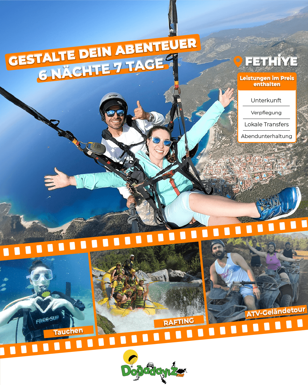 FETHIYE FREESTYLE 6-NÄCHTE-ABENTEUERPAKET